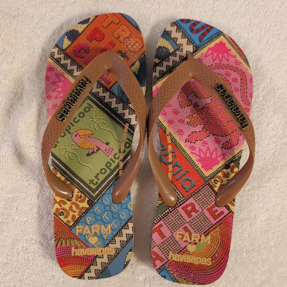 Farm Rio x Havaianas "Summer Patch" Flip Flops - Wmns sz 9/10